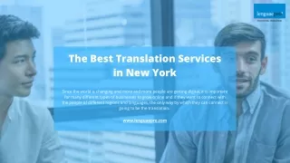 The Best Translation Services in New York