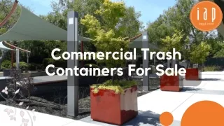 commercial trash containers for sale