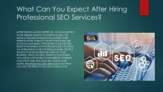 What Can You Expect After Hiring Professional SEO Services?