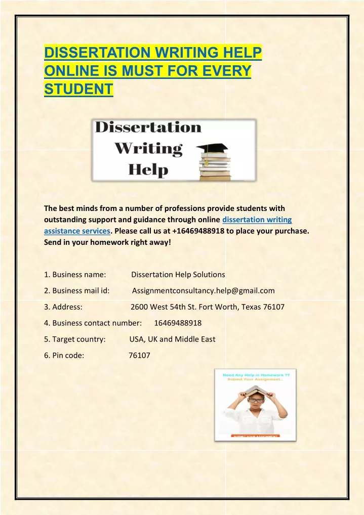 dissertation writing help online is must