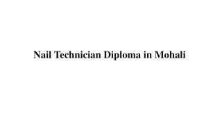 Nail Technician Diploma in Mohali