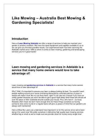 Best Quality Garden & Landscape Services In Adelaide