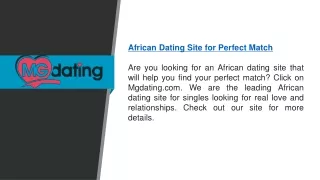 african dating site for perfect match