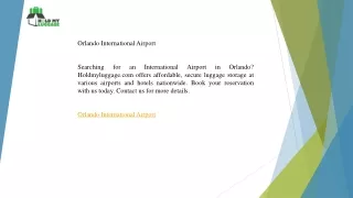 Orlando International Airport  Holdmyluggage.com
