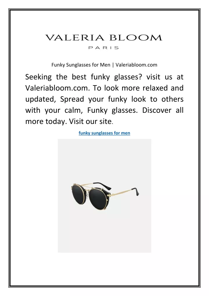 funky sunglasses for men valeriabloom com