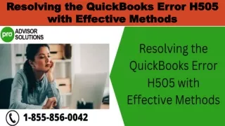 resolving the quickbooks error h505 with effective methods