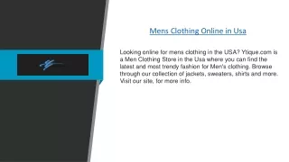 Mens Clothing Online in Usa | Ytique.com