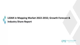 lidar in mapping market 2022 2032 growth forecast