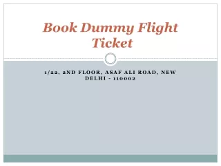 b ook d ummy f light t icket