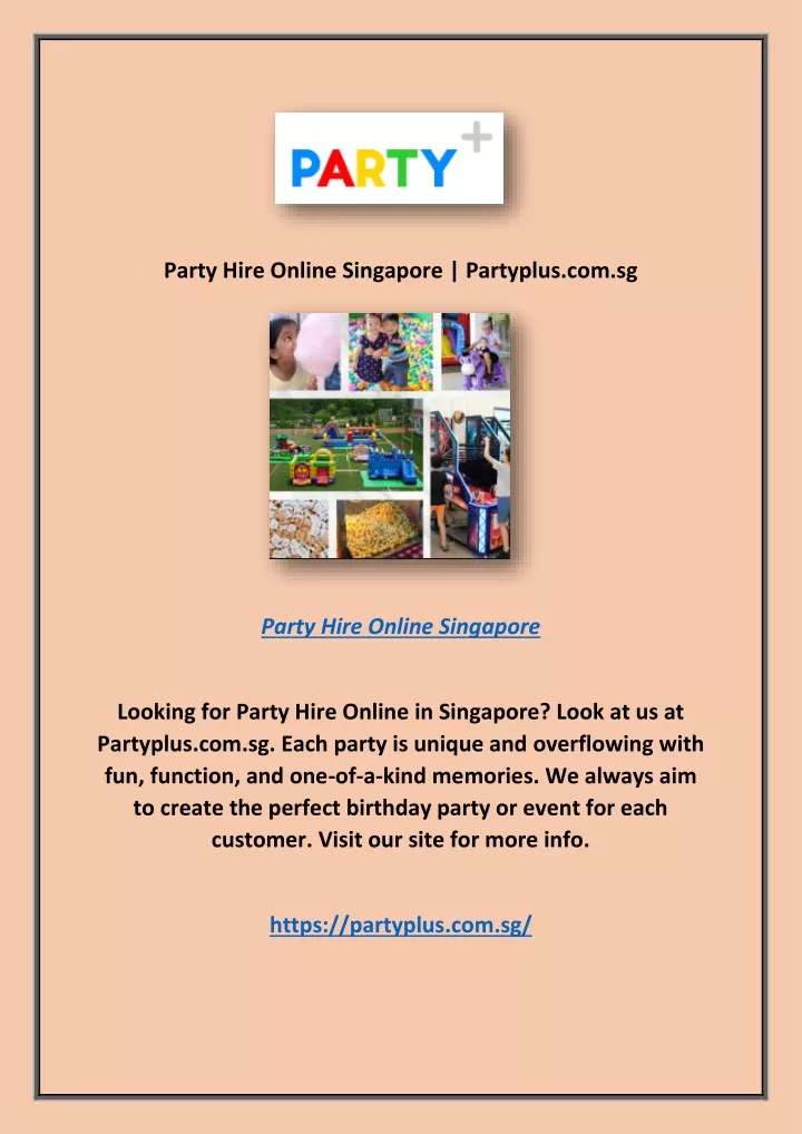 party hire online singapore partyplus com sg