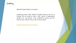 Hybrid Cannabis Delivery in Ontario Candelivery.online