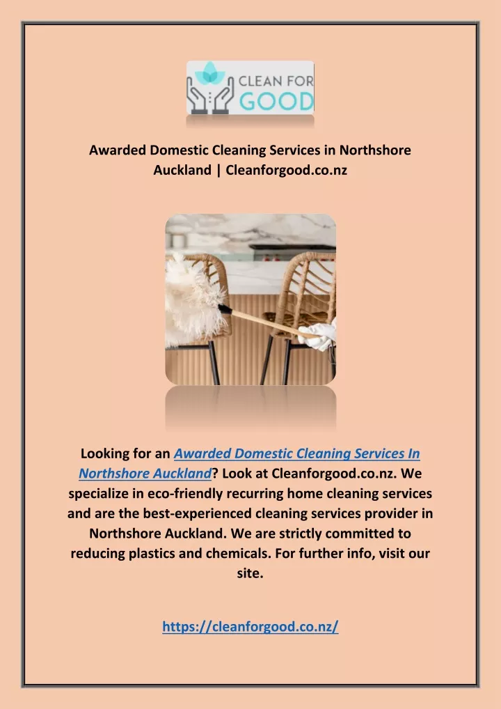 awarded domestic cleaning services in northshore