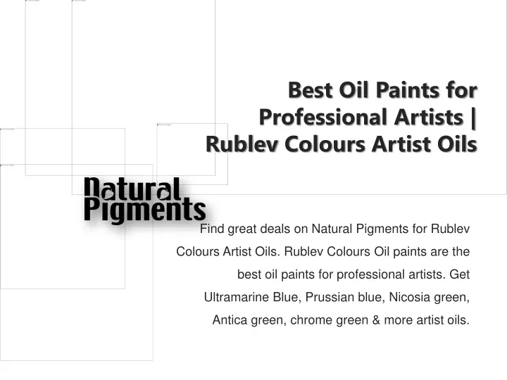 best oil paints for professional artists rublev colours artist oils