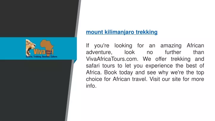 mount kilimanjaro trekking if you re looking
