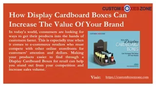 how display cardboard boxes can increase the value of your brand