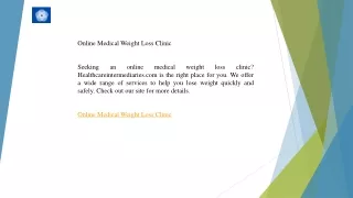 Online Medical Weight Loss Clinic    Healthcareintermediaries.com