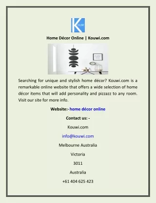Home Décor Online | Kouwi.com