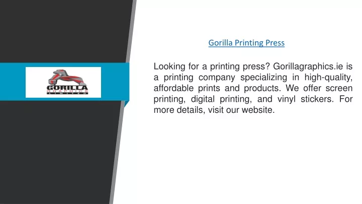 gorilla printing press