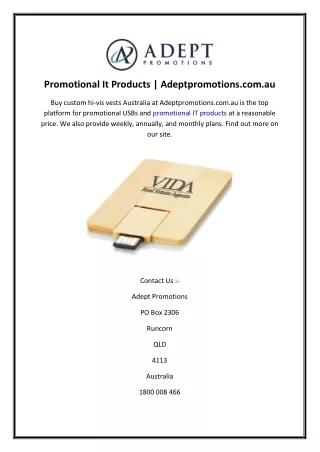 promotional it products adeptpromotions com au