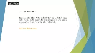 Spot Free Water System   Rv-mods.com