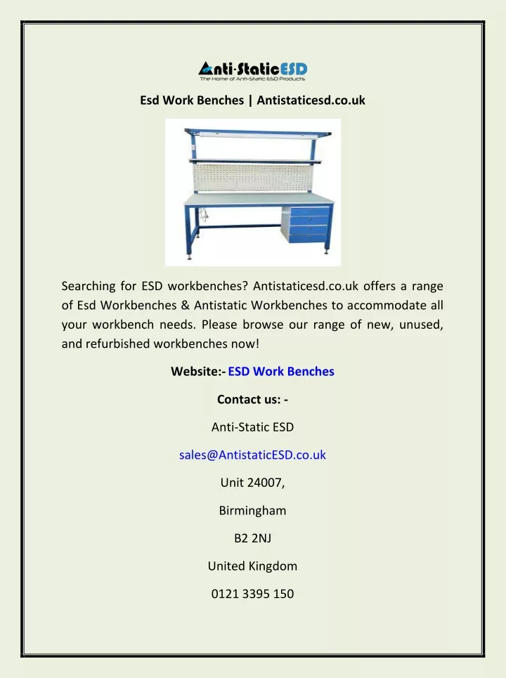 esd work benches antistaticesd co uk