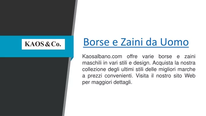 borse e zaini da uomo