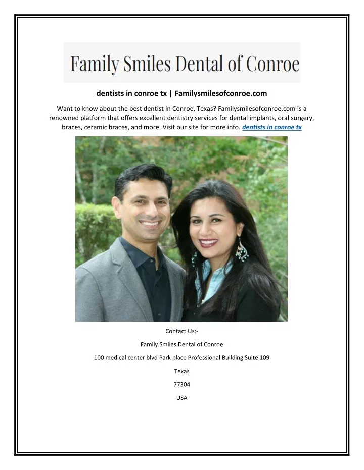 dentists in conroe tx familysmilesofconroe com