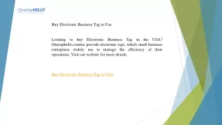 Buy Electronic Business Tag in Usa  Onetaphello.com us