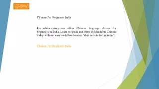 Chinese For Beginners India  Learnchinesectory.com