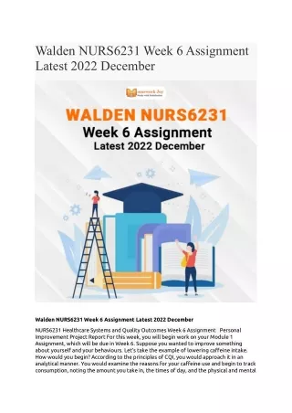 walden nurs6231 week 6 assignment latest 2022