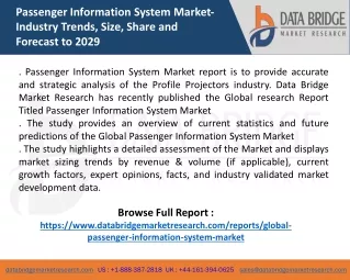 passenger information system market industry