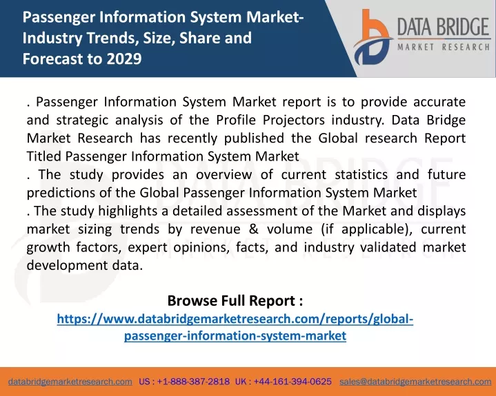 passenger information system market industry