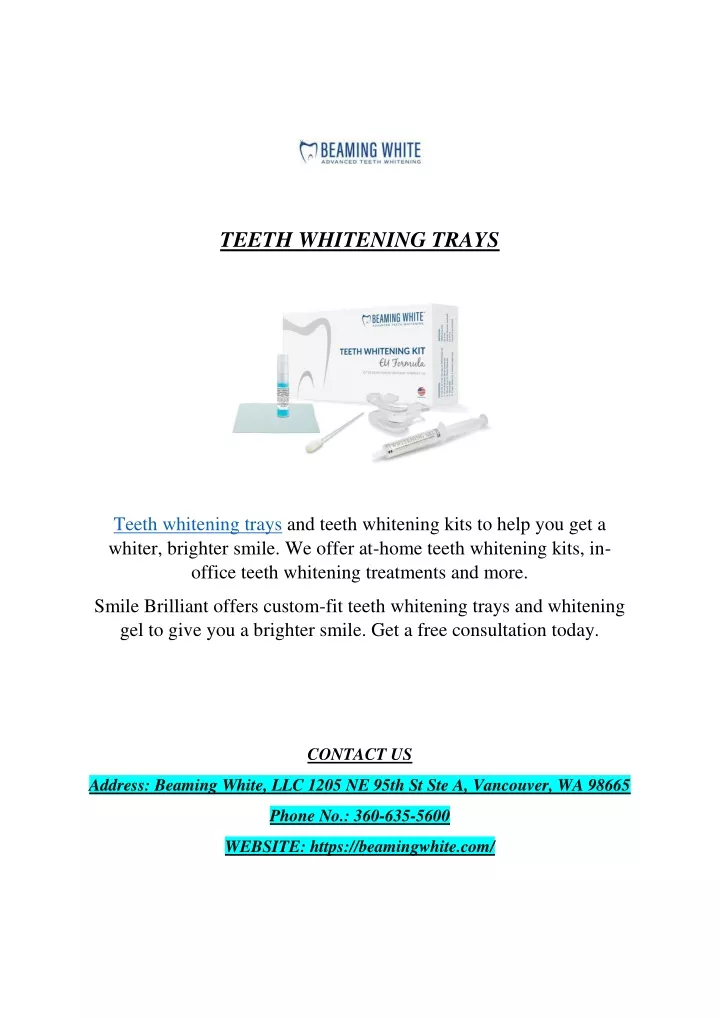 teeth whitening trays