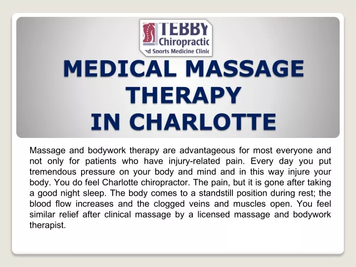 medical massage therapy in charlotte