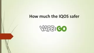 how much the iqos safer