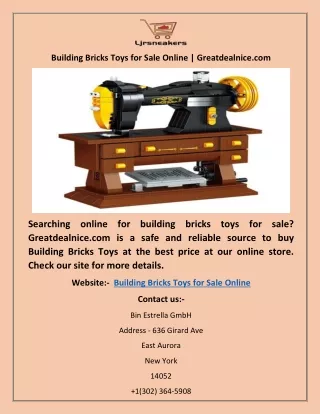Building Bricks Toys for Sale Online | Greatdealnice.com