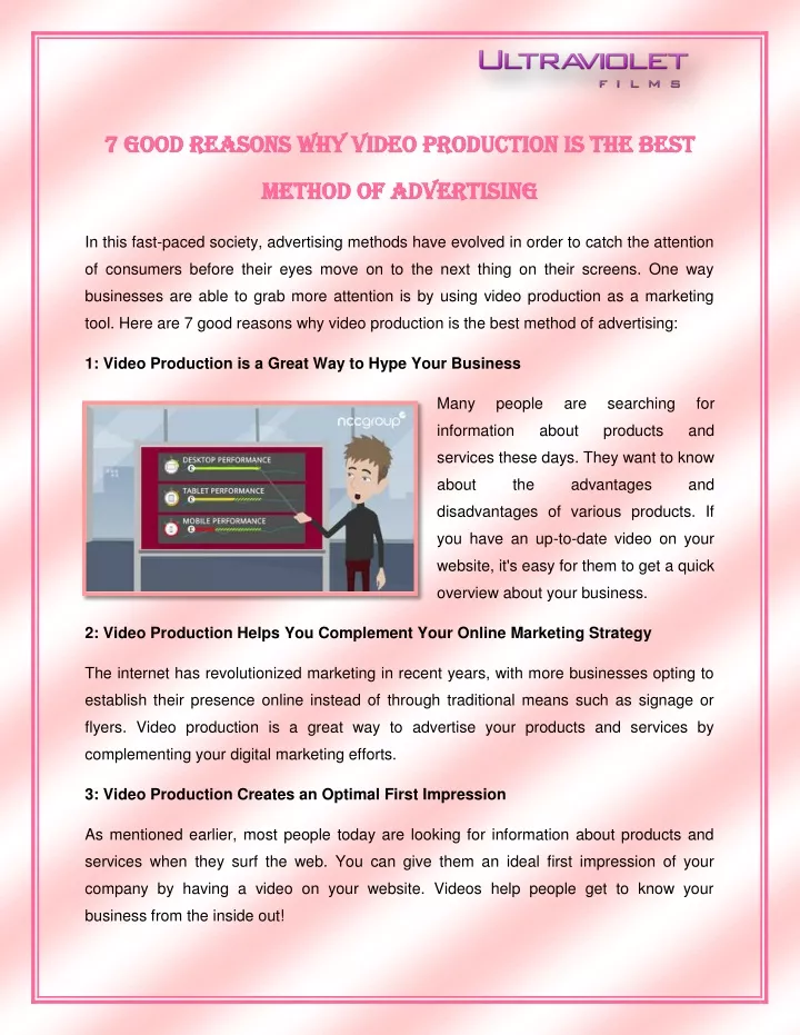 7 good reasons why video production is the best