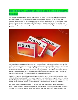 figur reviews weight loss pills scam or real