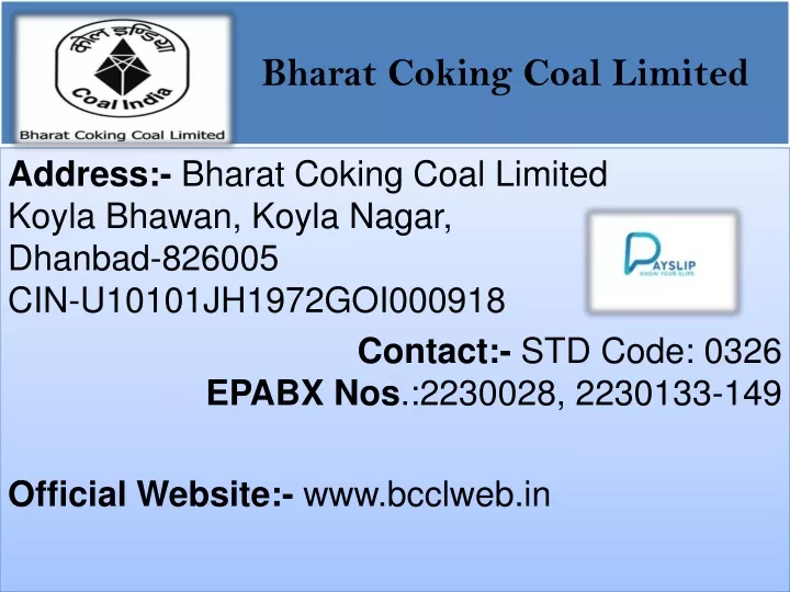 bharat coking coal limited