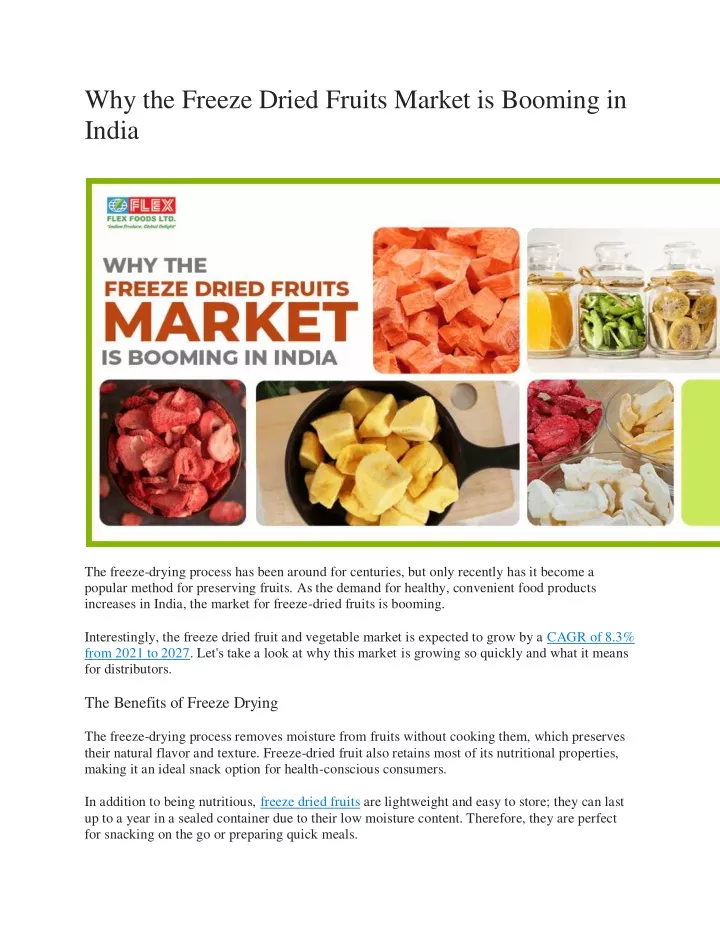 why the freeze dried fruits market is booming