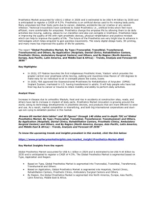 prosthetics market accounted for us 6 1 billion