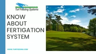 Know Everything About Fertigation System - Turf Feeding