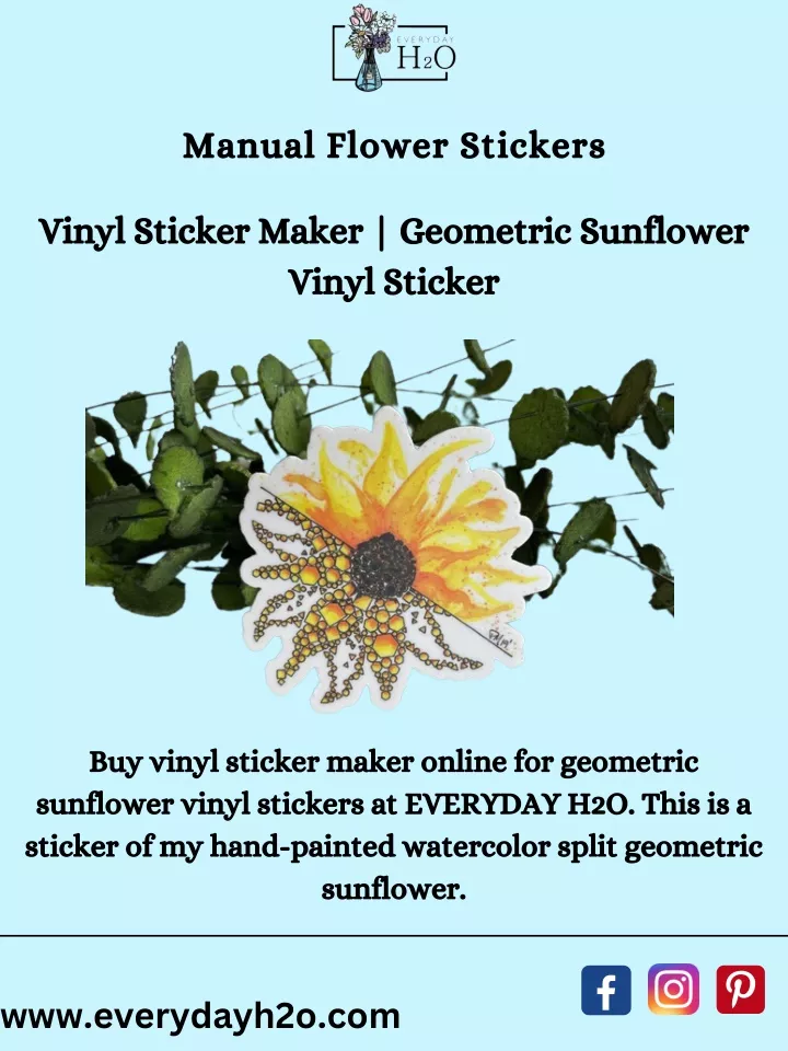 manual flower stickers