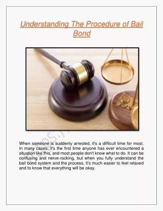 Understanding The Procedure of Bail Bond