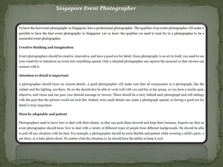 singapore event photographer