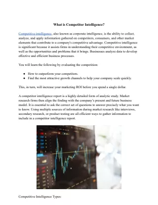 What is Competitor Intelligence
