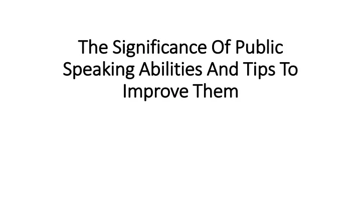 the significance of public the significance