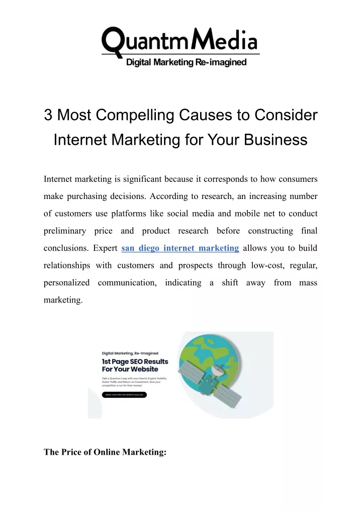 3 most compelling causes to consider internet