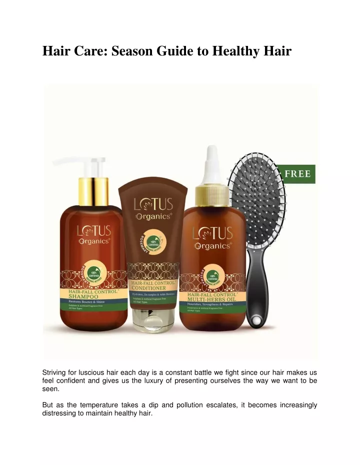 hair care season guide to healthy hair