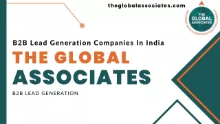 B2B Lead Generation Companies In India